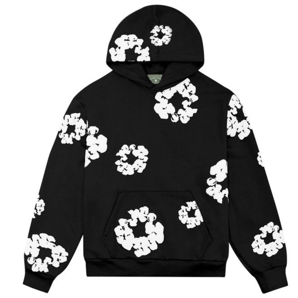 Black and White Floral Men's Sweater